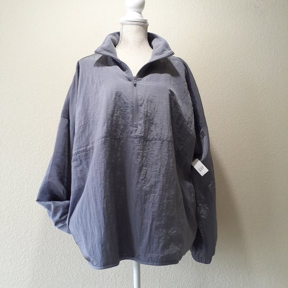 GAP Fit Fleece Lined Pop Over Windbreaker NWT - Picture 1 of 13